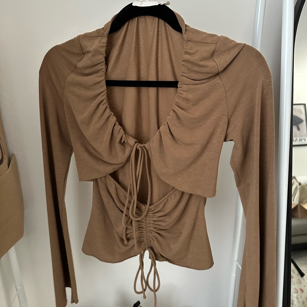 Brown Going out long sleeve top